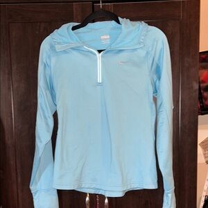 Nike Sky Blue Quarter-Zip Hoodie